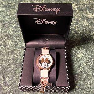 Disney Minnie Mouse watch Rose gold with white strap - NEW in box